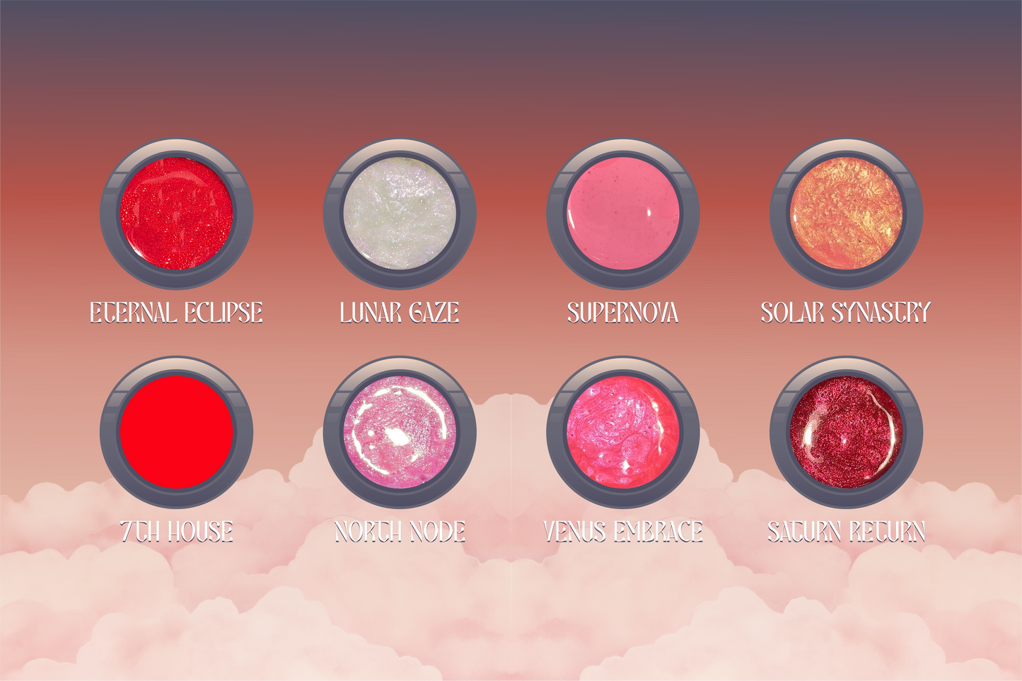 Celestial Love Art Gel Collection -  Includes Art Gel Brush