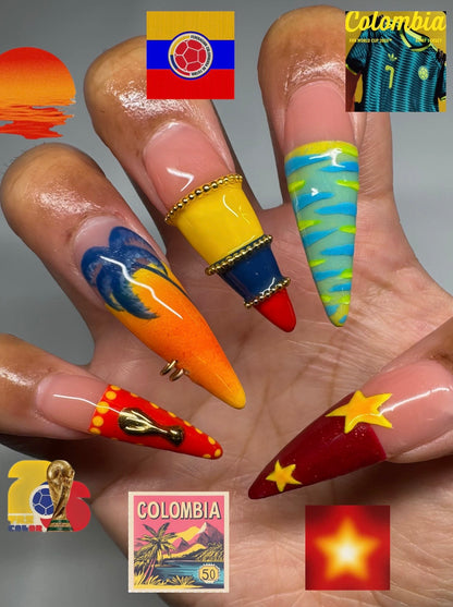 Colombia World Cup Nails⚽️🏆