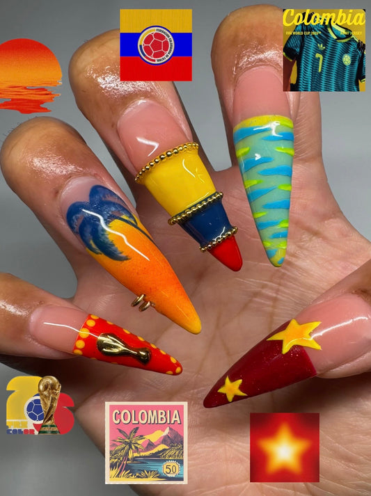 Colombia World Cup Nails⚽️🏆