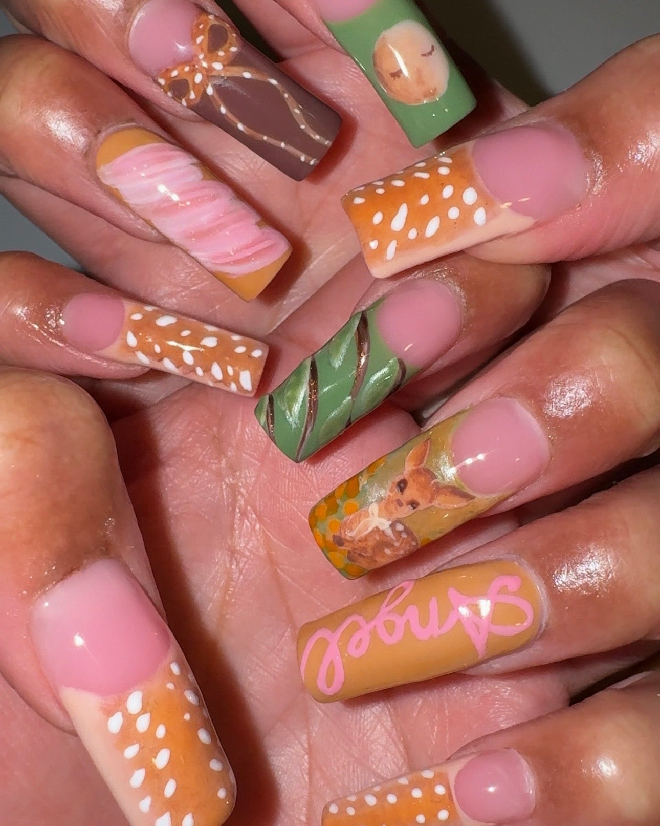 Fawn//Spring Lana Del Rey Nails🦌🌲🕯️