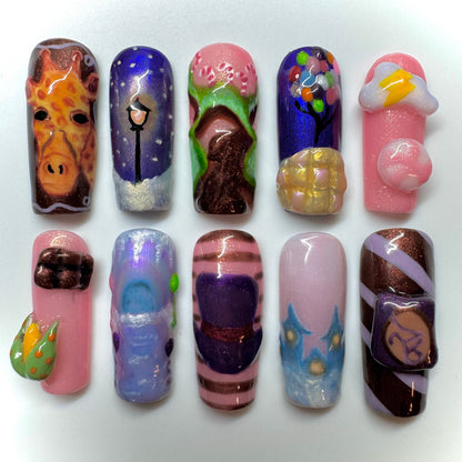 Whimsical Winter❄️ Wonka Nails🎩🍫